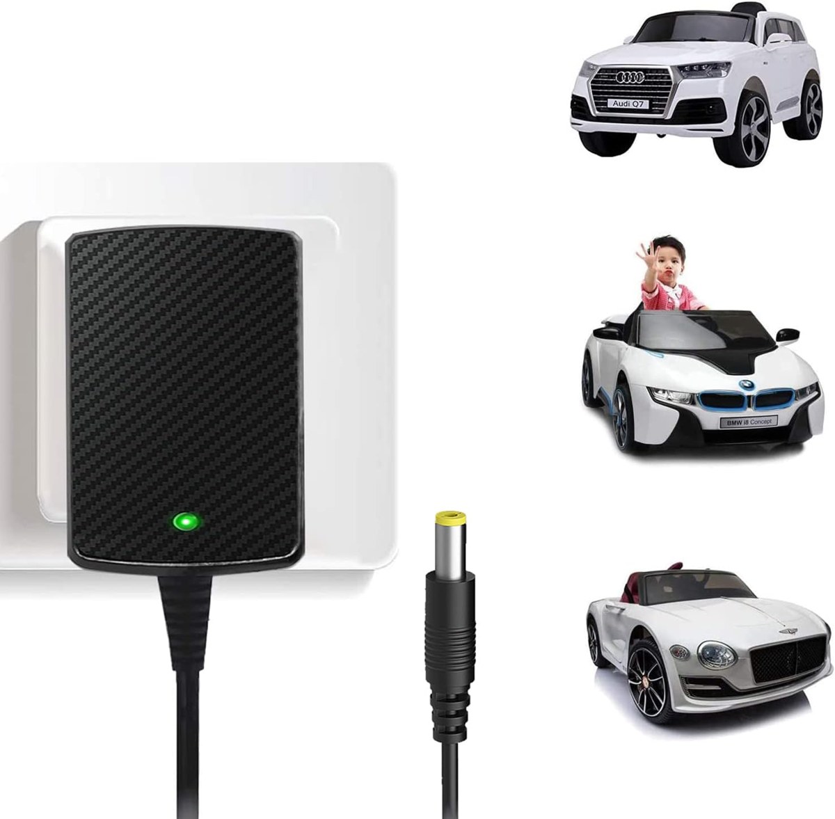 LAZORA 12V Charger for Kids Ride-On Cars