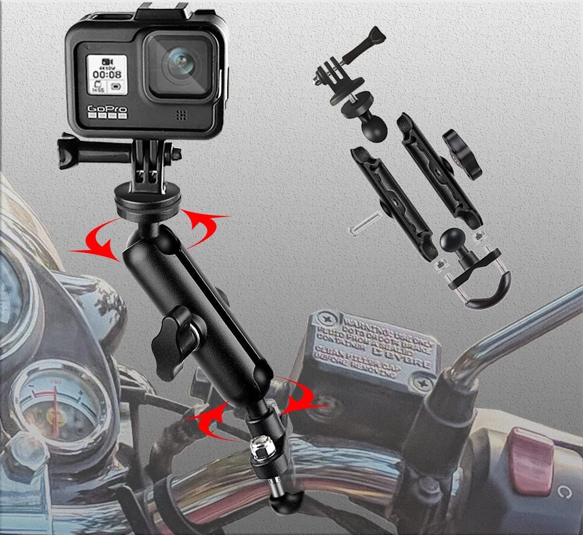 LAZORA 360° Motorcycle Camera Mount